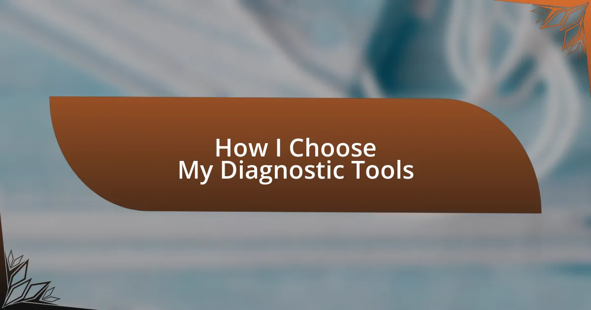 How I Choose My Diagnostic Tools | theclinic.sg
