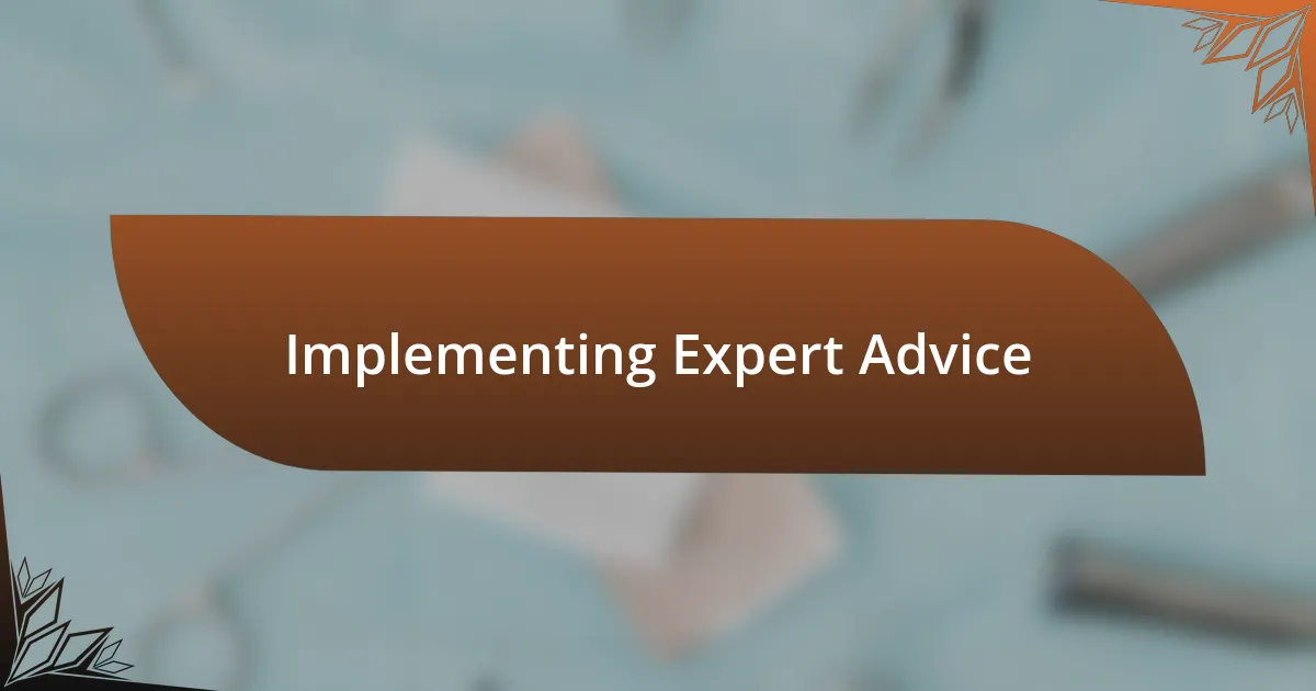 Implementing Expert Advice