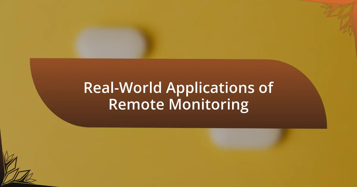 Comparing Remote Monitoring Tools